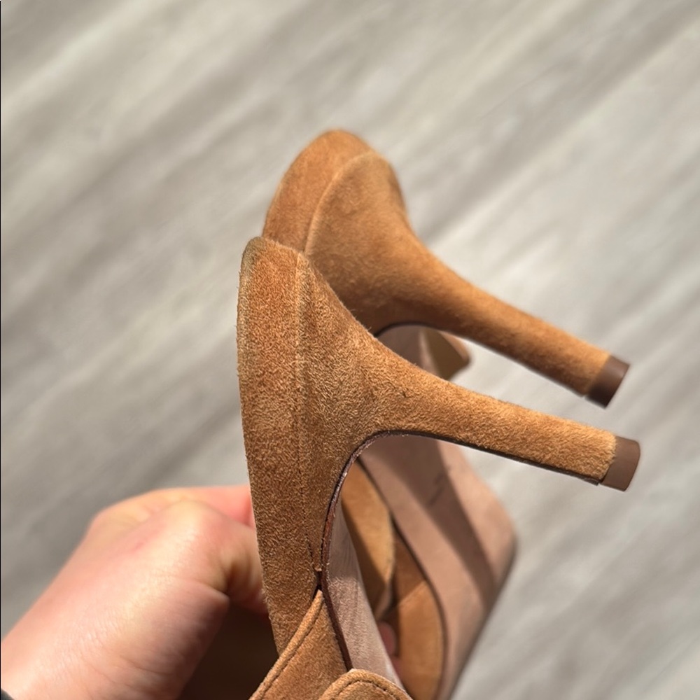 Veronica Beard leather and suede pointed toe strap heels - Picture 9 of 13